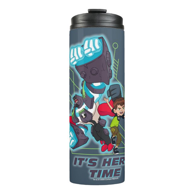 Ben & Omni-Enhanced Four Arms - It's Hero Time Thermal Tumbler (Front)