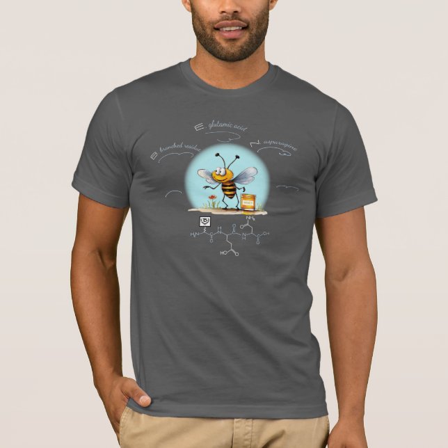 BEN peptide, Bee-8 w/ custom text, dark T-Shirt (Front)