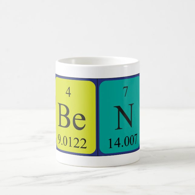 Ben periodic table name mug (Center)