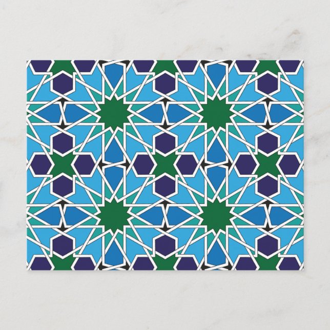 Ben Yusuf Madrasa Geometric Patterrn 10 Postcard (Front)
