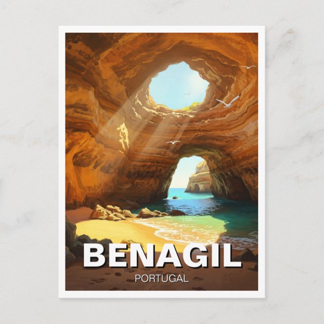 Benagil Caves Algarve Portugal Carte postale (Devant)