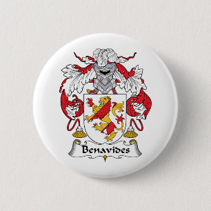 Benavides Family Crest 2 Inch Round Button