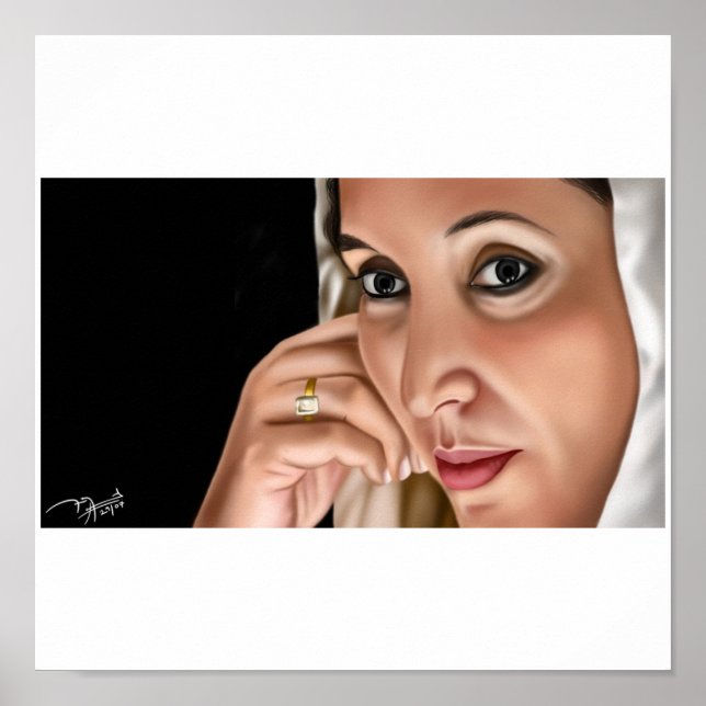benazir-bhutto-shaheed - Customized Poster (Front)