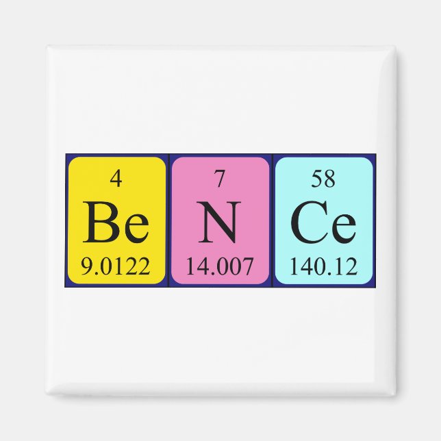 Bence periodic table name magnet (Front)