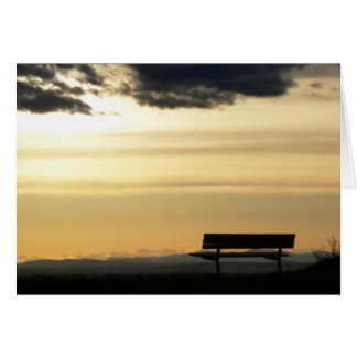 Bench at Sunset Card