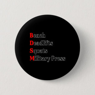 Bench Deadlift Squat Military Press Bodybuilding G 2 Inch Round Button