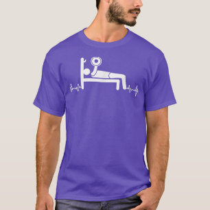 Bench Press Bar Weights Workout Gym Weightlifting  T-Shirt