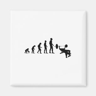 Bench Press Bodybuilding Funny Evolution Strength Magnet