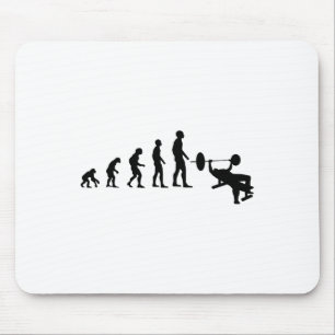 Bench Press Bodybuilding Funny Evolution Strength Mouse Pad