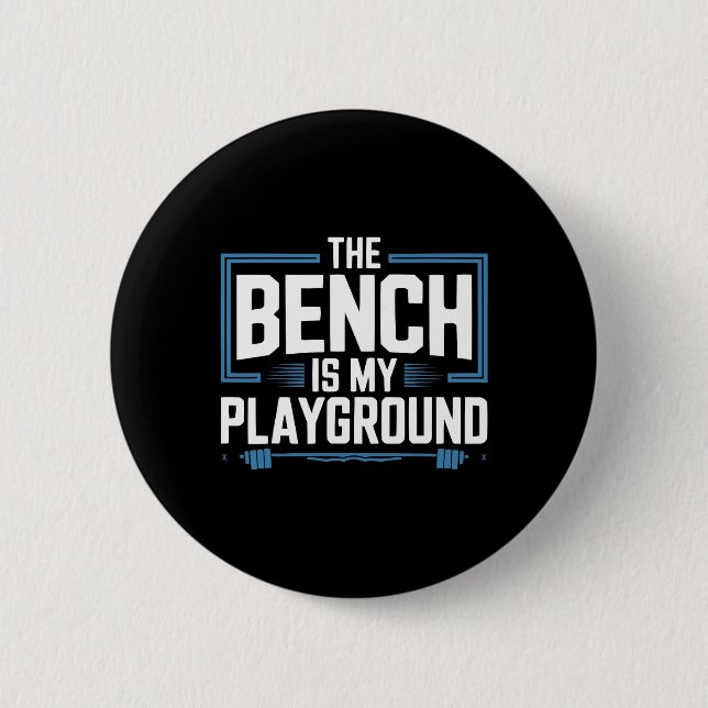 Bench Press Exercise Bodybuilding Fitness Workout  2 Inch Round Button (Front)
