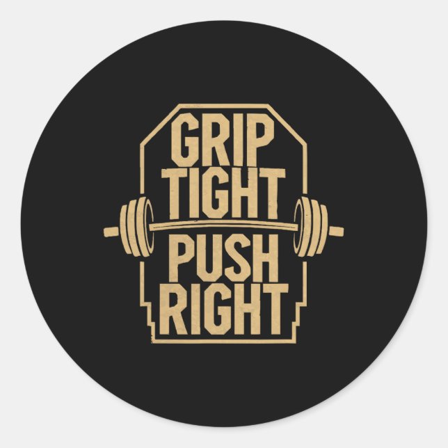 Bench Press Exercise Bodybuilding Fitness Workout  Classic Round Sticker (Front)