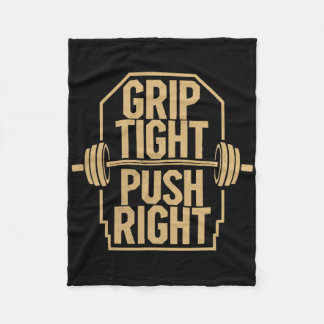 Bench Press Exercise Bodybuilding Fitness Workout  Fleece Blanket