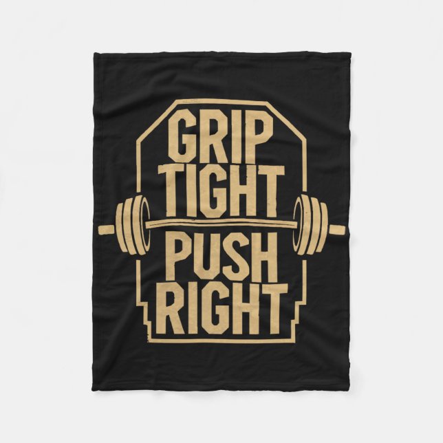 Bench Press Exercise Bodybuilding Fitness Workout  Fleece Blanket (Front)