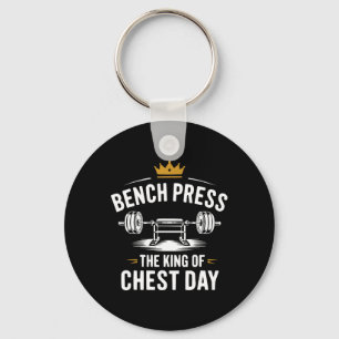 Bench Press Exercise Bodybuilding Fitness Workout  Keychain