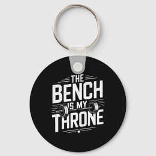 Bench Press Exercise Bodybuilding Fitness Workout Keychain