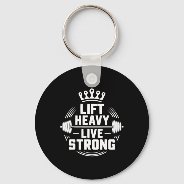 Bench Press Exercise Bodybuilding Fitness Workout  Keychain (Front)