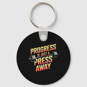 Bench Press Exercise Bodybuilding Fitness Workout Keychain