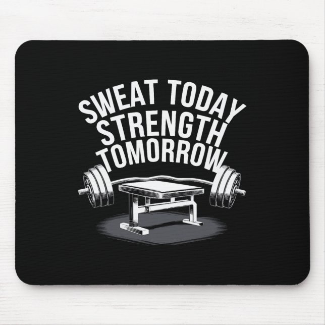Bench Press Exercise Bodybuilding Fitness Workout  Mouse Pad (Front)