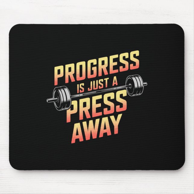 Bench Press Exercise Bodybuilding Fitness Workout  Mouse Pad (Front)
