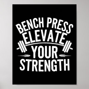 Bench Press Exercise Bodybuilding Fitness Workout Poster