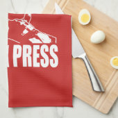 BENCH PRESS, F*CK STRESS - Workout Motivational Kitchen Towel (Quarter Fold)