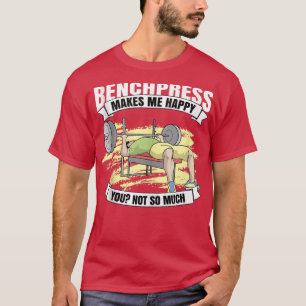 Bench Press Gift Men GYM Muscle Bodybuilding  T-Shirt