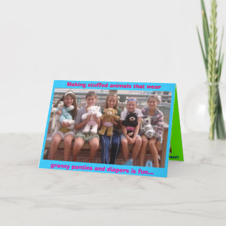 benchbears2, Making stuffed animals that wear, ... Card
