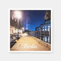Benches near Spree river in Berlin, Germany