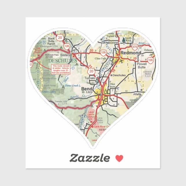 Bend and Redmond OR Map (Sheet)