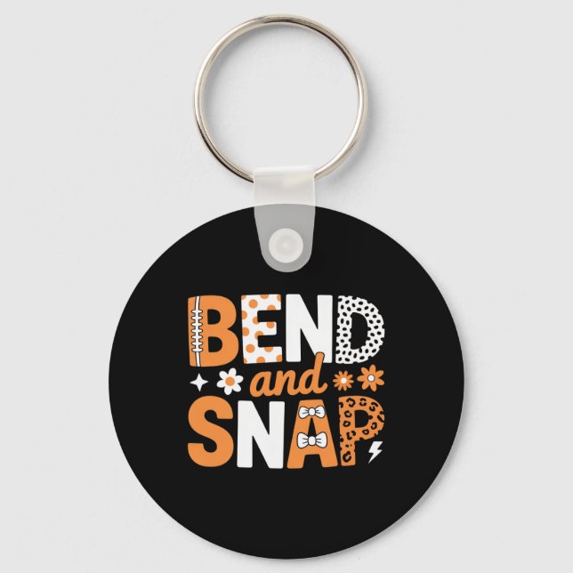 Bend And Snap Footll Cheer Cute Fun  Keychain (Front)