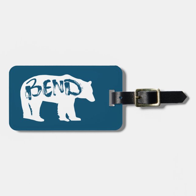 Bend Bear Luggage Tag (Front Horizontal)