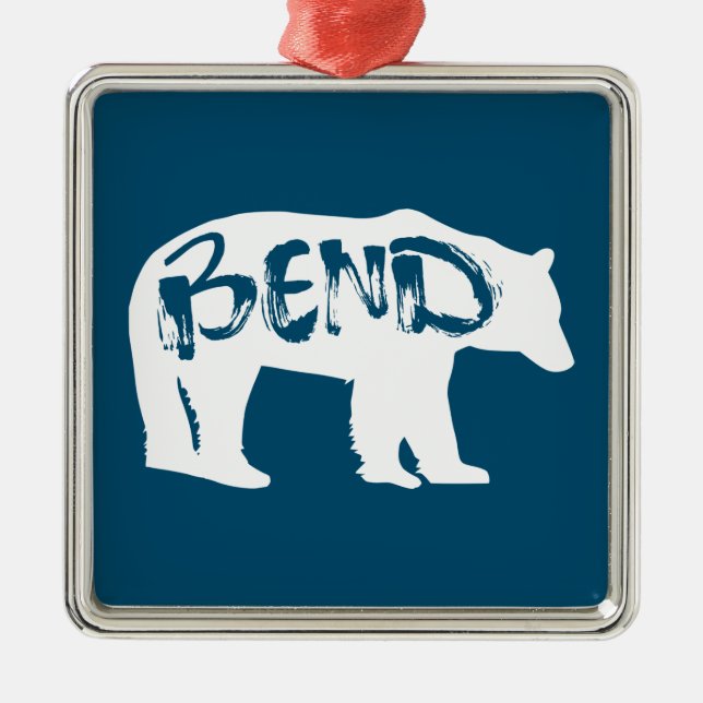Bend Bear Metal Ornament (Front)