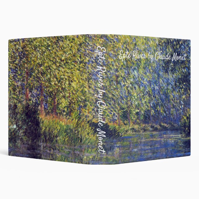 Bend in Epte River near Giverny by Claude Monet Binder (Background)