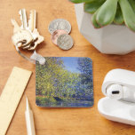 Bend in Epte River near Giverny by Claude Monet Keychain<br><div class="desc">Bend in Epte River near Giverny (1888) by Claude Monet is a vintage impressionist fine art nature painting featuring trees on the side of the Epte River in Normandy, France on a beautiful sunny day. About the artist: Claude Monet (1840-1926) was a founder of the French impressionist painting movement with...</div>