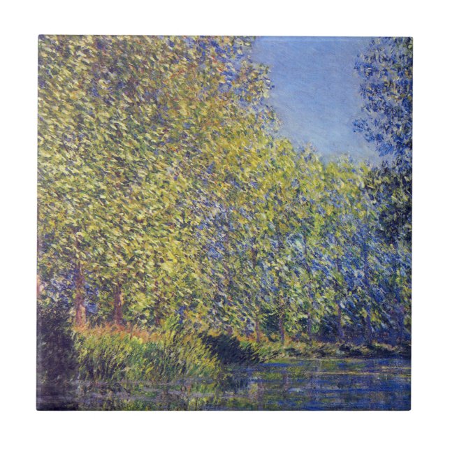 Bend in Epte River near Giverny by Claude Monet Tile (Front)