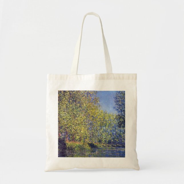 Bend in Epte River near Giverny by Claude Monet Tote Bag (Front)