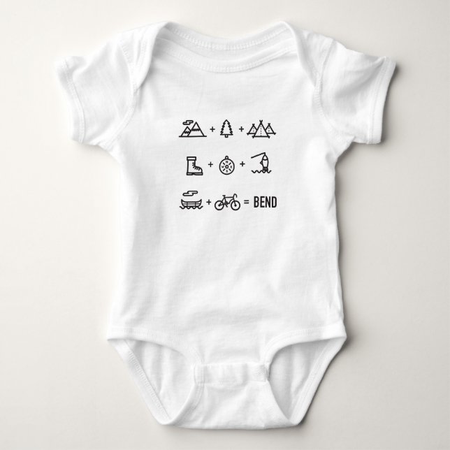 Bend Oregon Activities Equation Baby Bodysuit (Front)