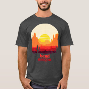 Bend Oregon Desert Illustration Vintage Souvenir1 T-Shirt