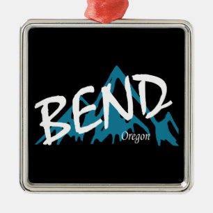 Bend Oregon Mountains Metal Ornament