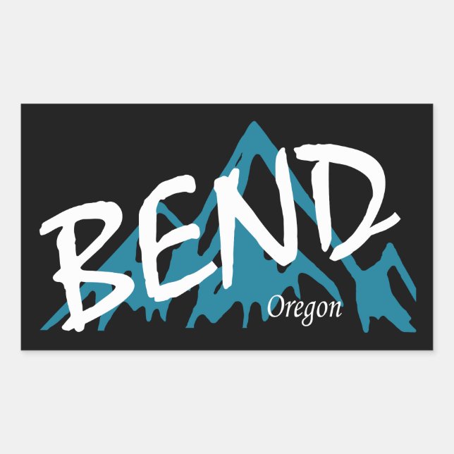 Bend Oregon Mountains Sticker (Front)