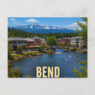 Bend Oregon Scenic River City Travel Gift Postcard