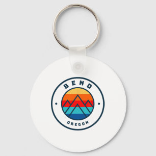Bend Oregon Skiing Snowboarding Ski Family Trip  Keychain