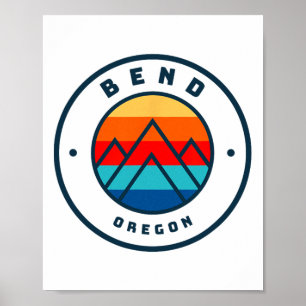 Bend Oregon Skiing Snowboarding Ski Family Trip  Poster