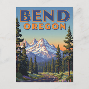 Bend Oregon Travel Postcard