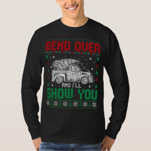 Bend Over And I'll Show You Couple Christmas Ugly T-Shirt