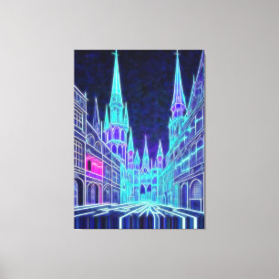 Bending Acropolis Canvas Print