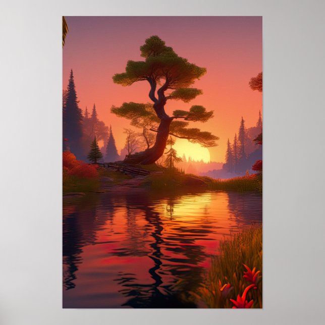 Bending in Grace, Majestic Tree Poster (Front)