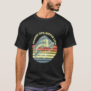 Bending Tips Rippin Lips TSHIRT Funny Fishing tees