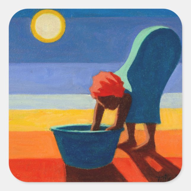 Bending Woman 2005 Square Sticker (Front)