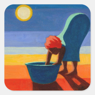 Bending Woman 2005 Square Sticker